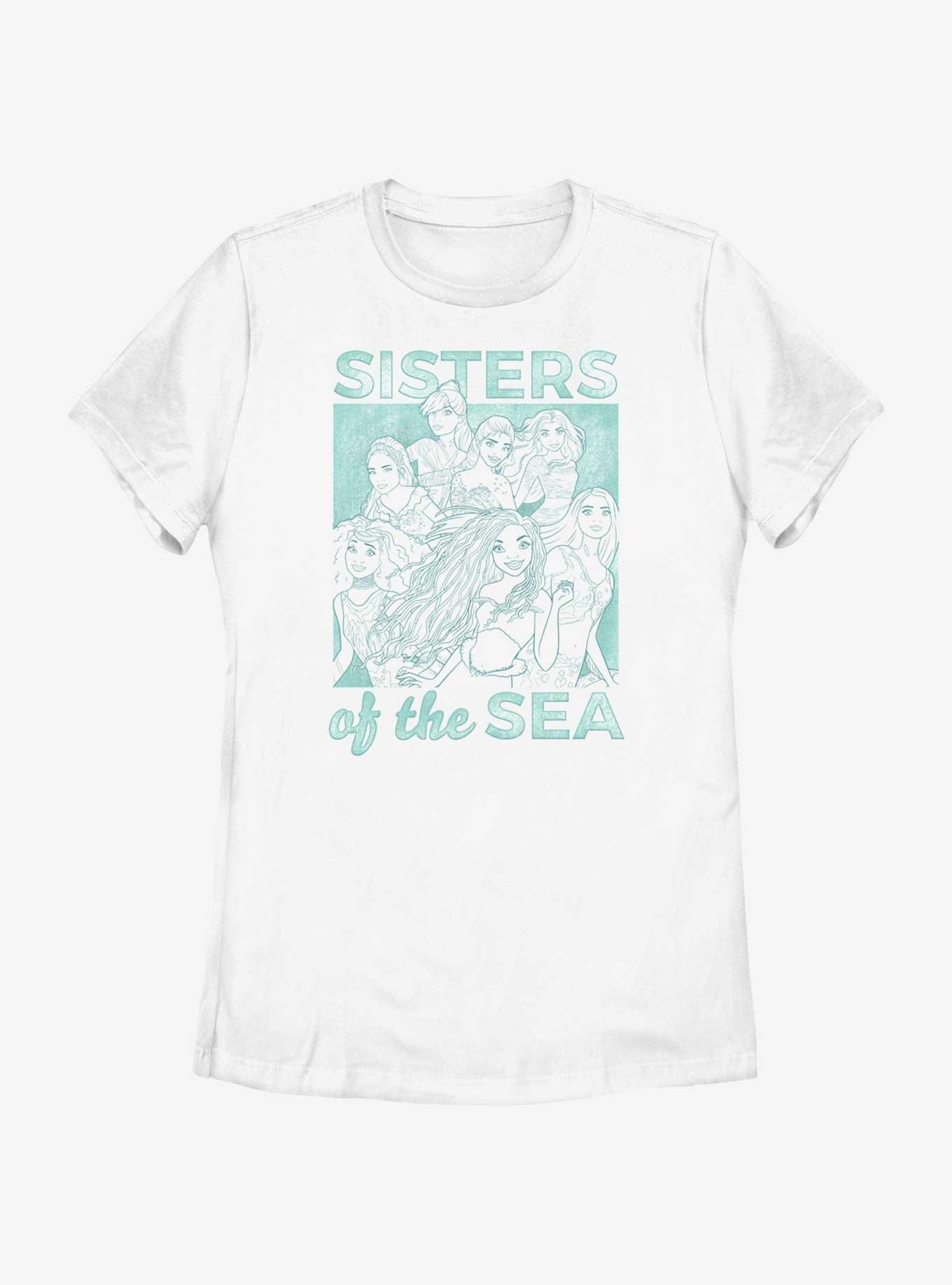 Disney The Little Mermaid Live Action Sisters of the Sea Womens T-Shirt, WHITE, hi-res
