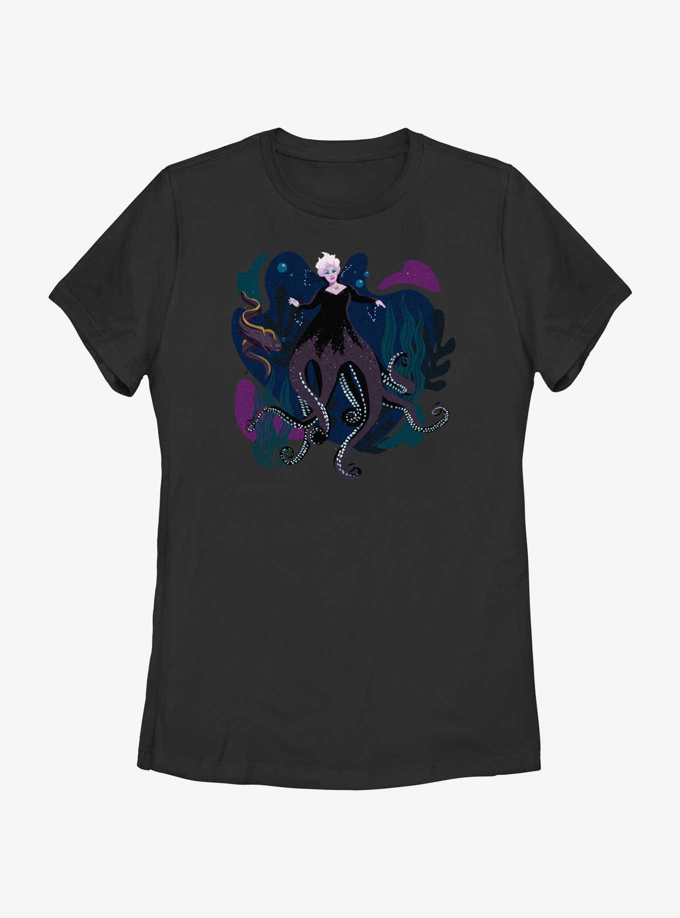 Disney The Little Mermaid Live Action Ursula With Flotsam and Jetsam Womens T-Shirt, BLACK, hi-res