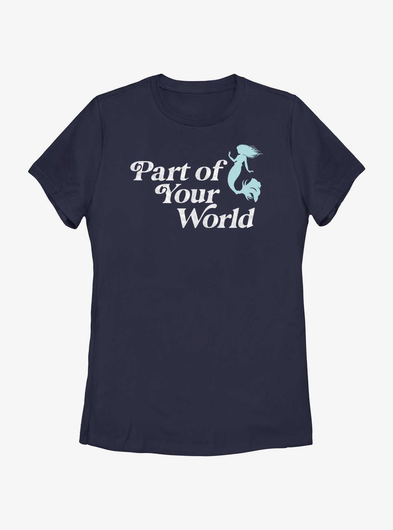Disney The Little Mermaid Live Action Part of Your World Womens T-Shirt, NAVY, hi-res