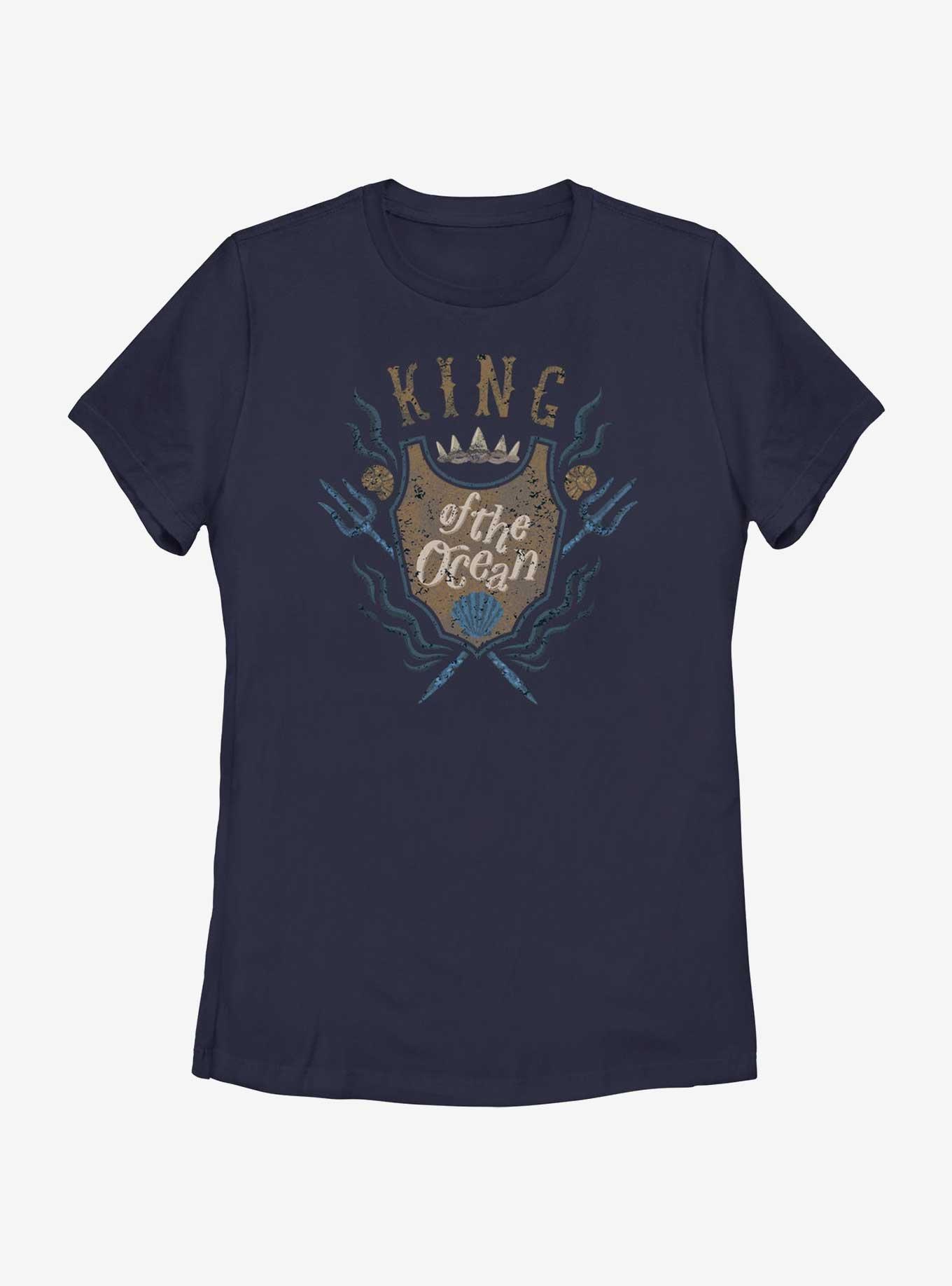 Disney The Little Mermaid Live Action King of the Ocean Womens T-Shirt, NAVY, hi-res