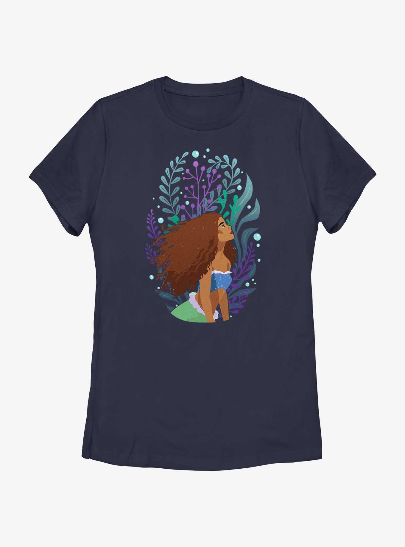 Disney The Little Mermaid Live Action Ariel Sea Plants Portrait Womens T-Shirt, , hi-res