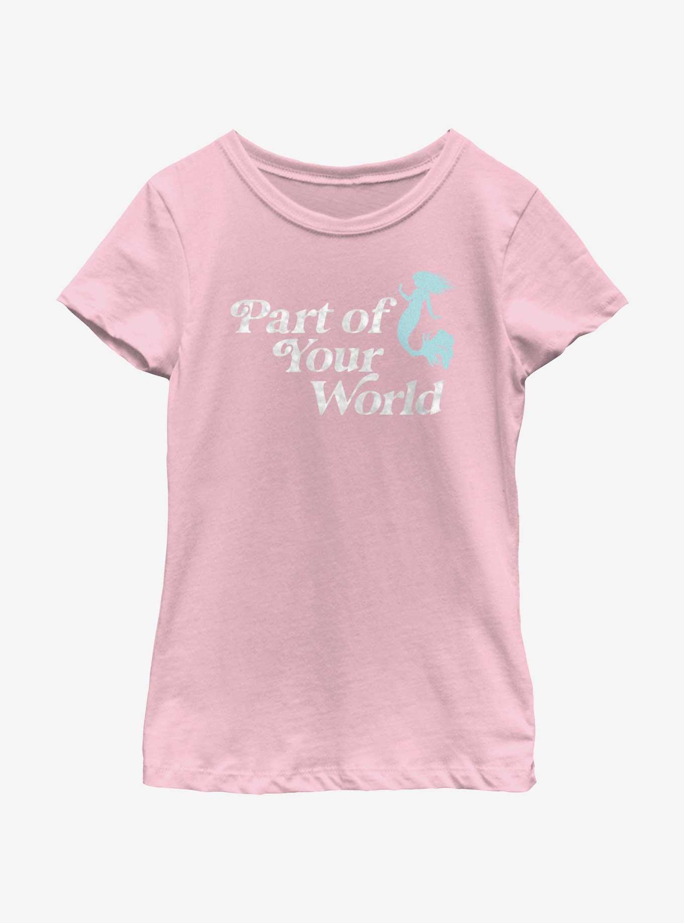 Disney The Little Mermaid Live Action Part of Your World Youth Girls T-Shirt, PINK, hi-res