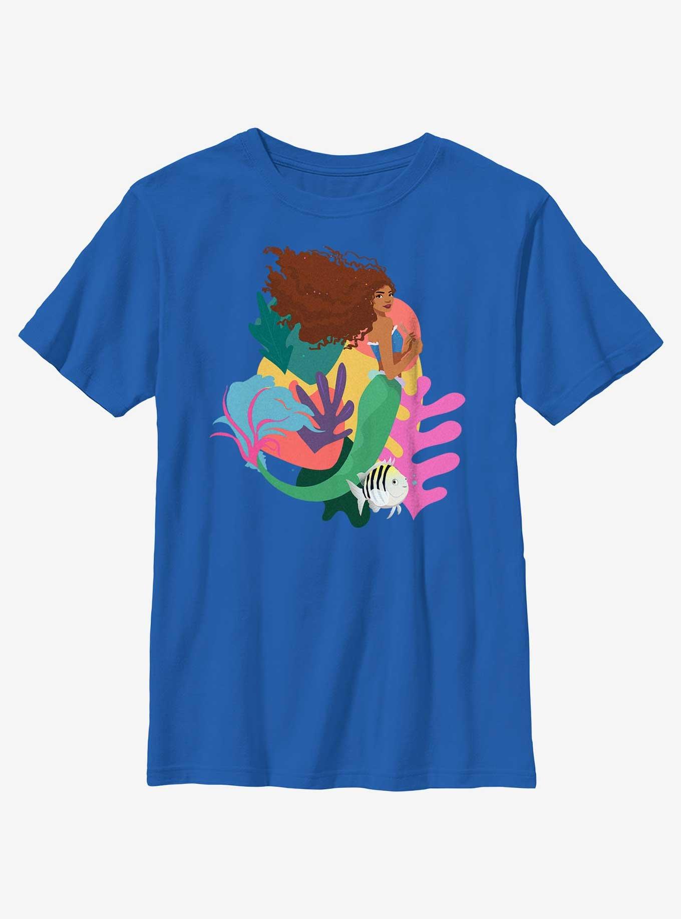 Disney The Little Mermaid Live Action Ariel With Flounder Youth T-Shirt, , hi-res