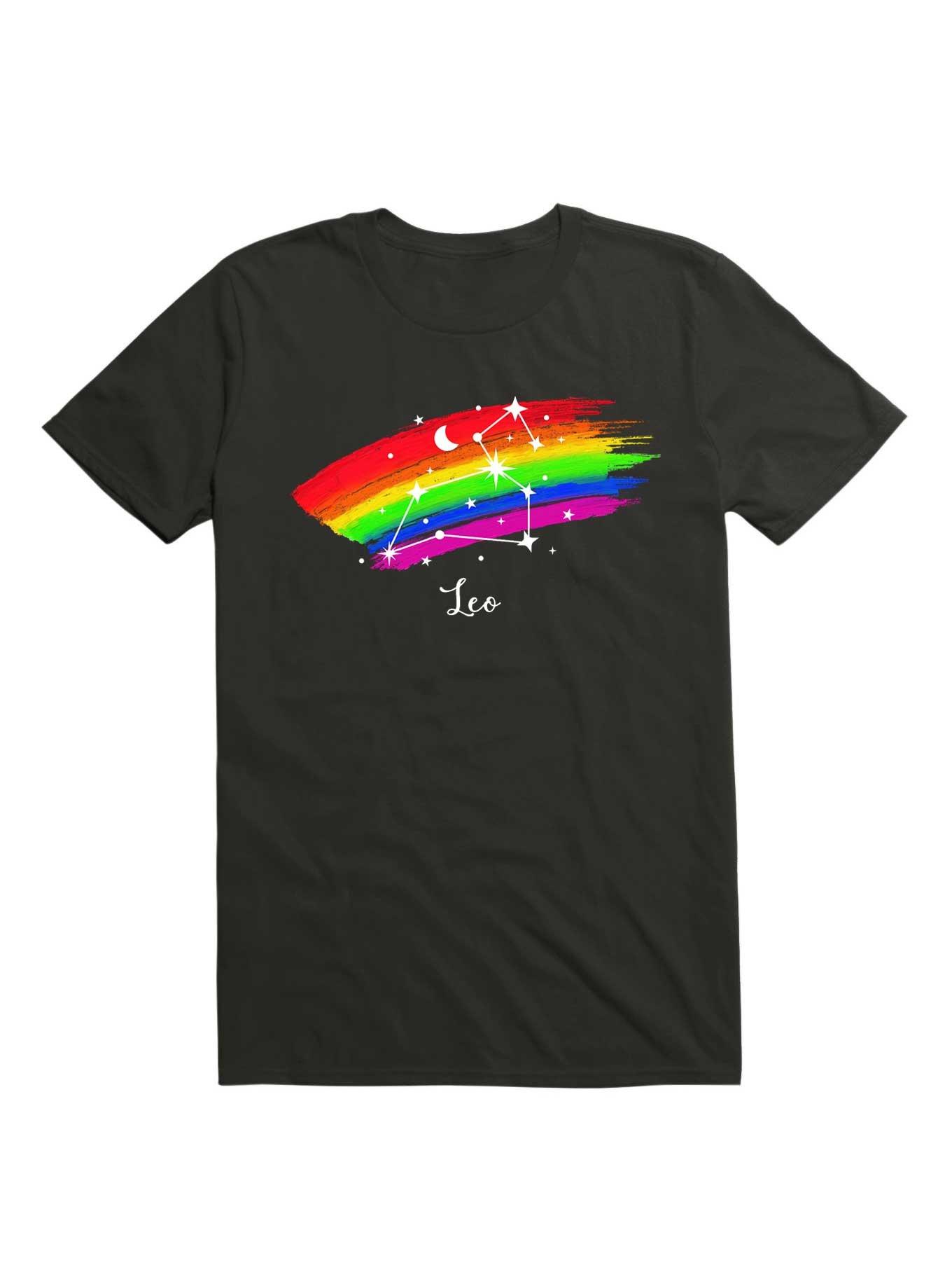 Leo Astrology Zodiac Sign LGBT T-Shirt, BLACK, hi-res