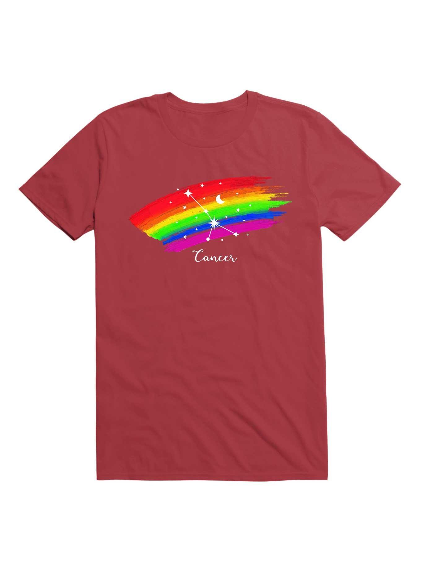 Cancer Astrology Zodiac Sign LGBT T-Shirt, RED, hi-res