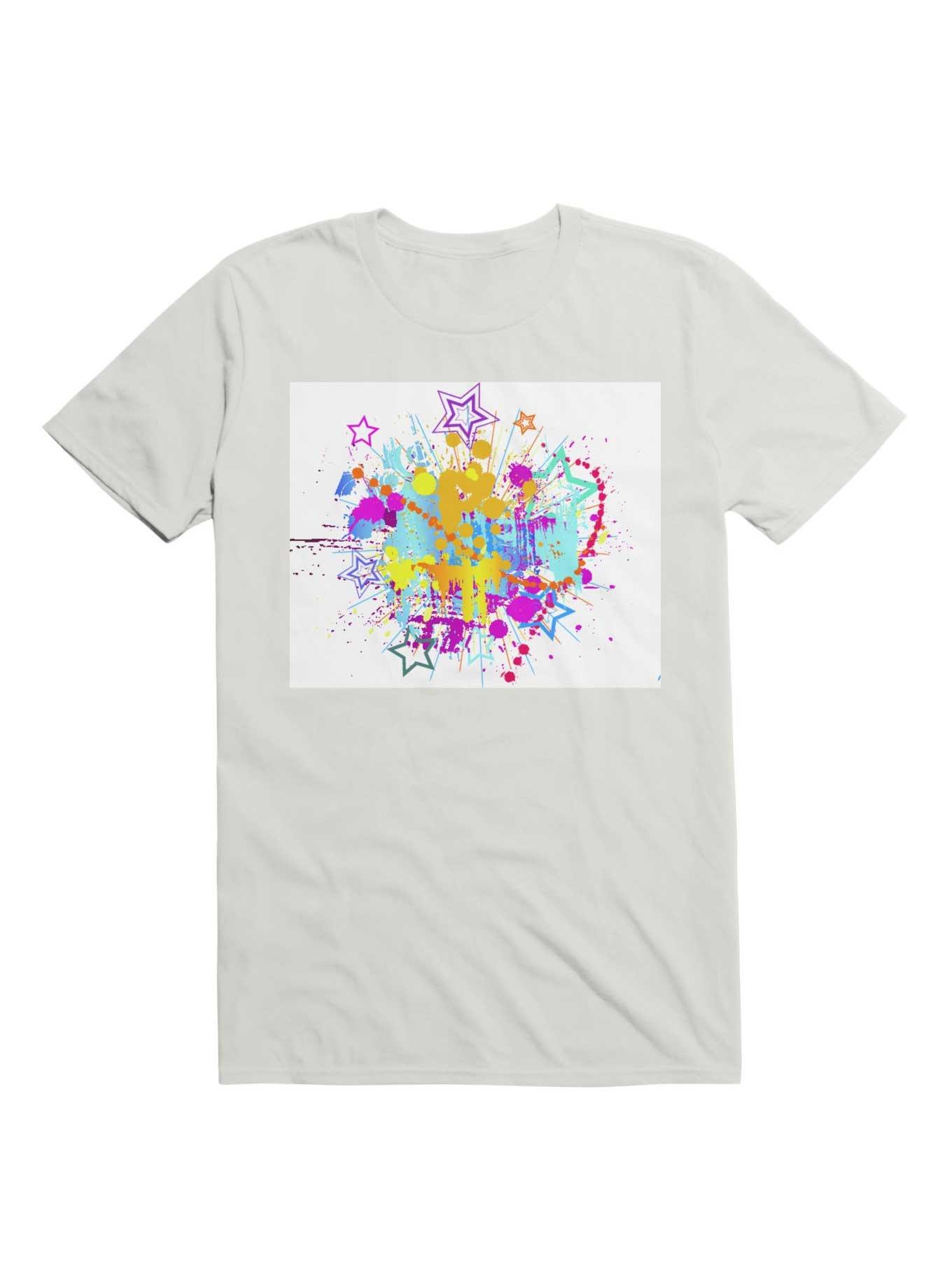 Heart Colorful With Stars Abstract T-Shirt, , hi-res