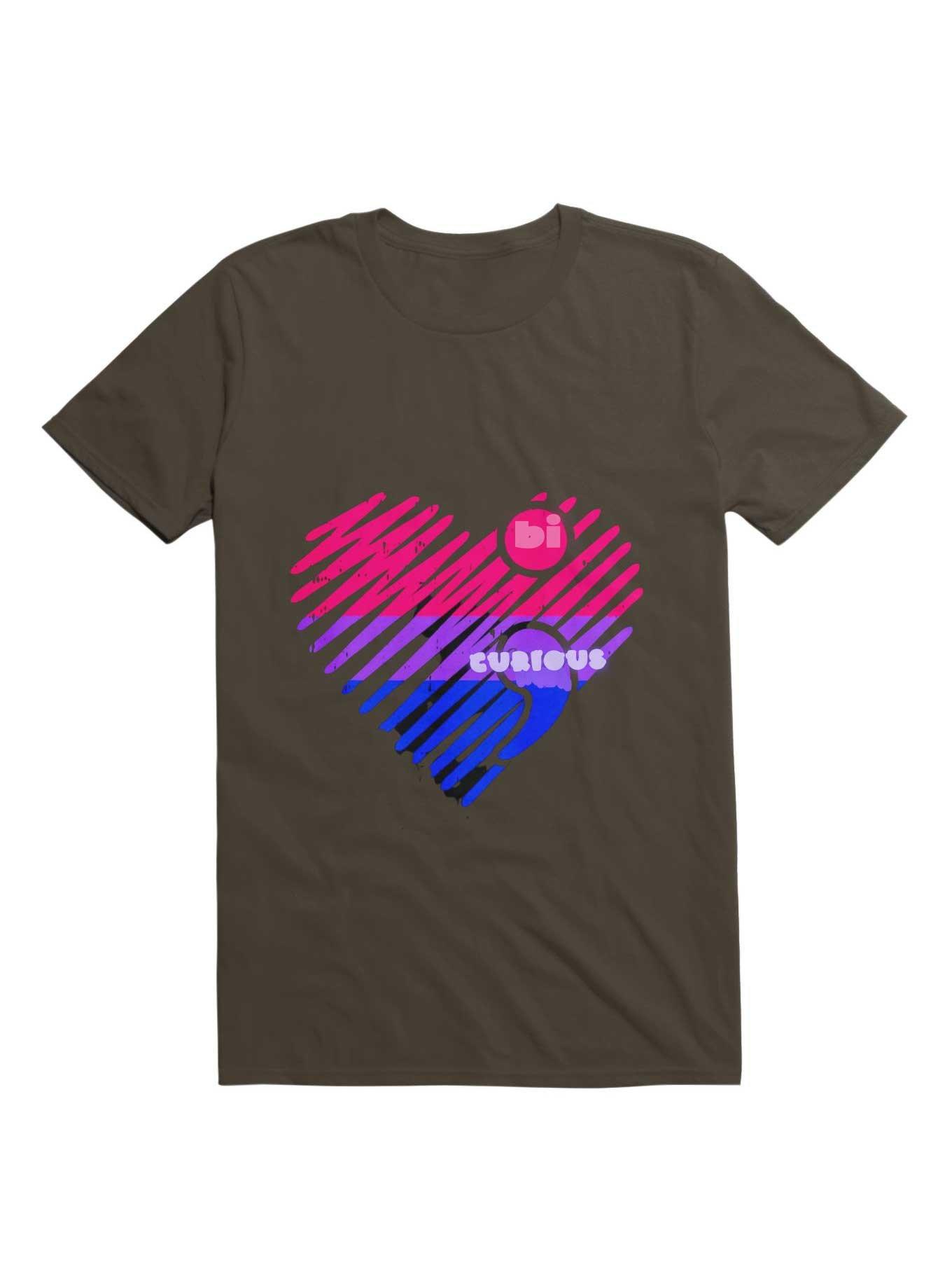 Bi Curious T-Shirt, DARK CHOCOLATE, hi-res