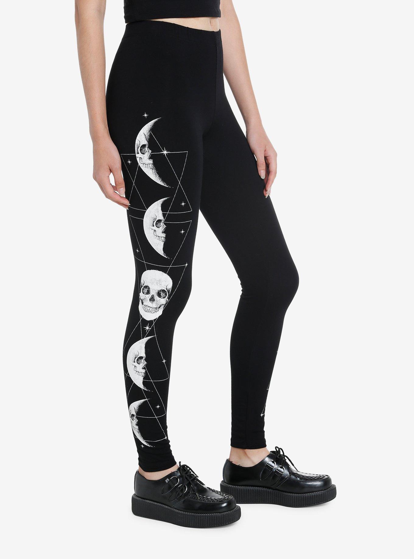 Social Collision Skull Moon Phase Leggings, , hi-res