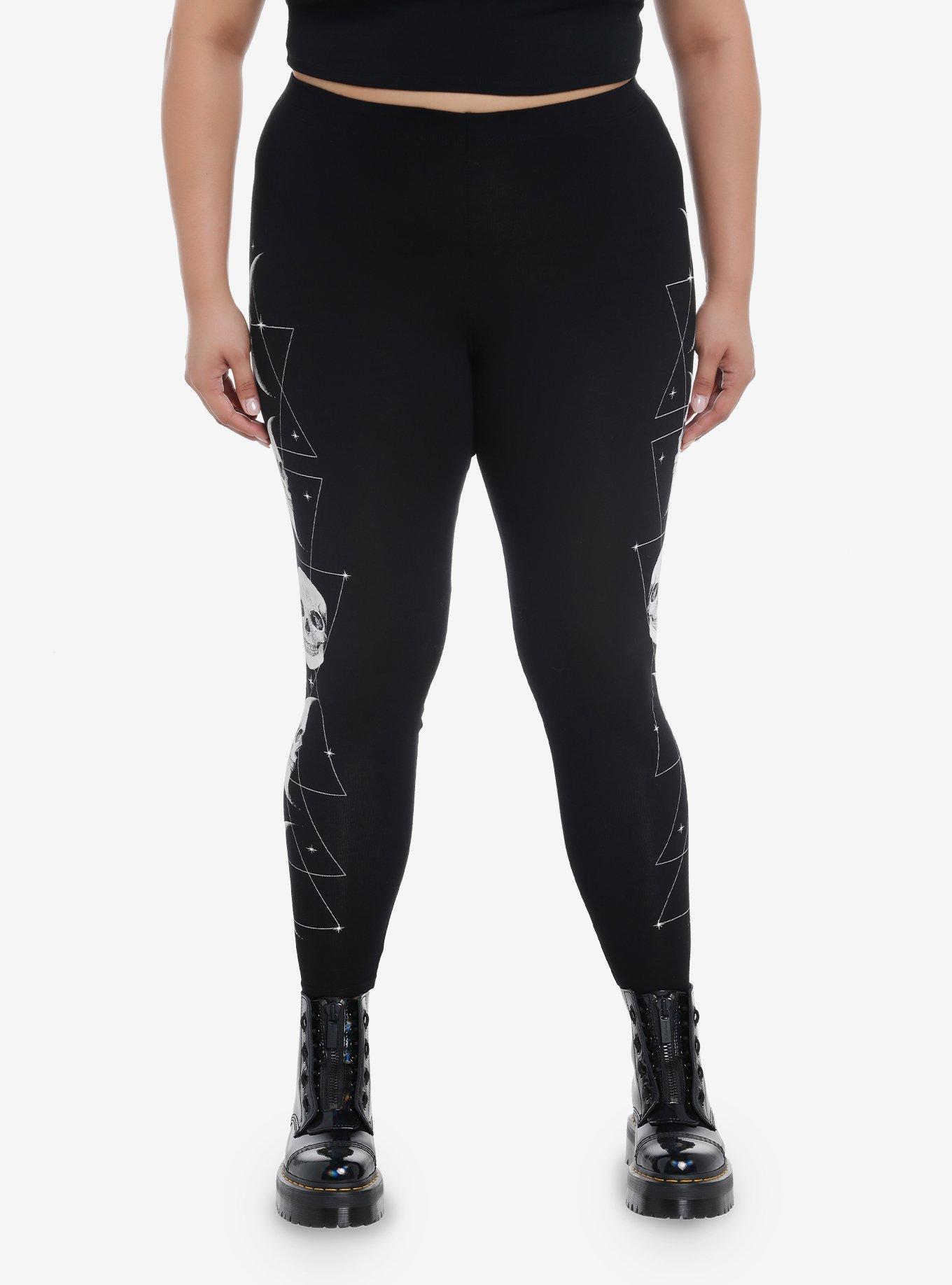 Skull Moon Phase Leggings Plus Size, , hi-res