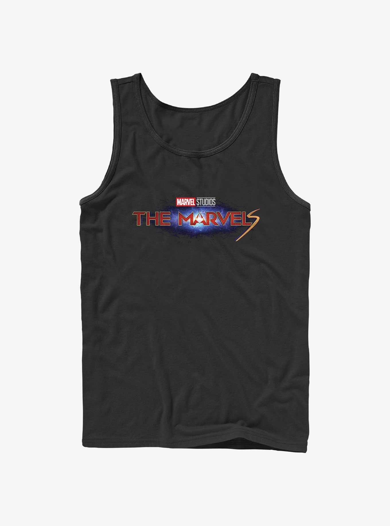 Marvel The Marvels Galaxy Logo Tank, BLACK, hi-res