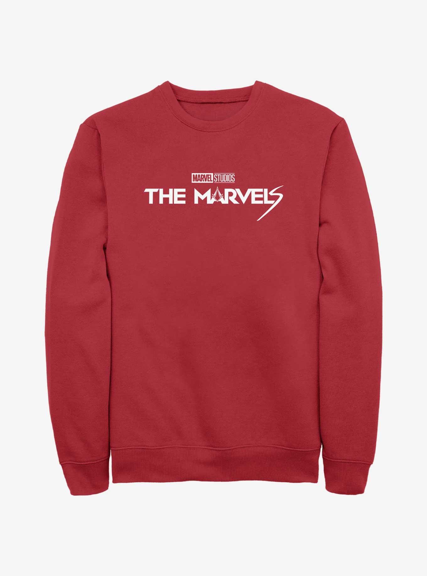 Marvel The Marvels Logo Sweatshirt, RED, hi-res