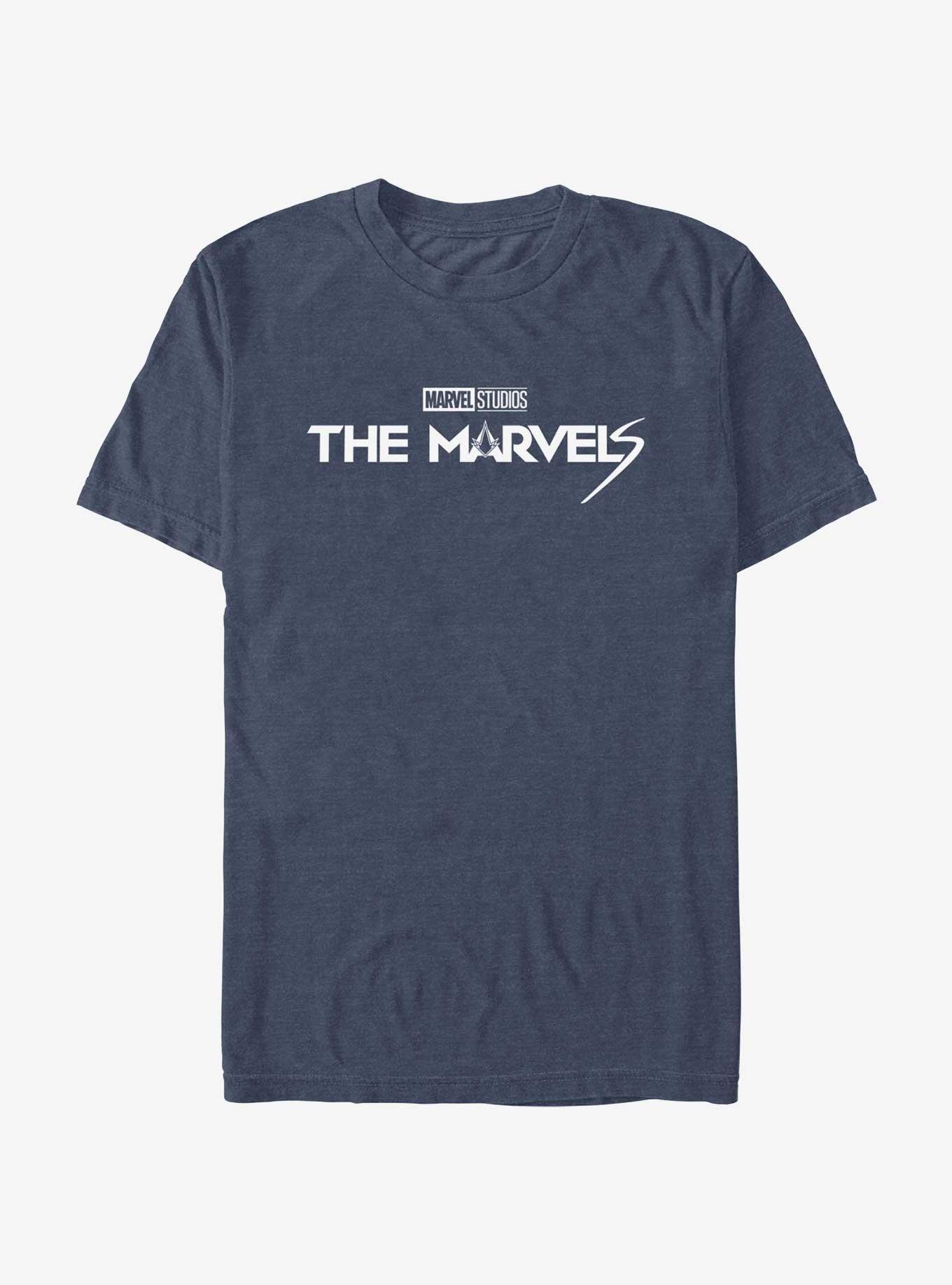 Marvel The Marvels Logo T-Shirt, NAVY HTR, hi-res