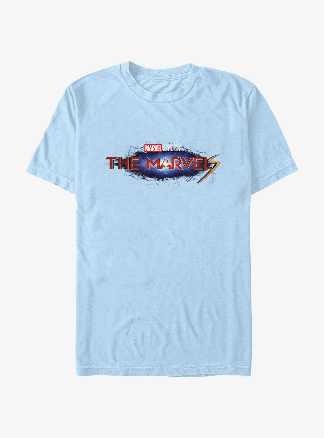 Marvel The Marvels Galaxy Logo T-Shirt, LT BLUE, hi-res