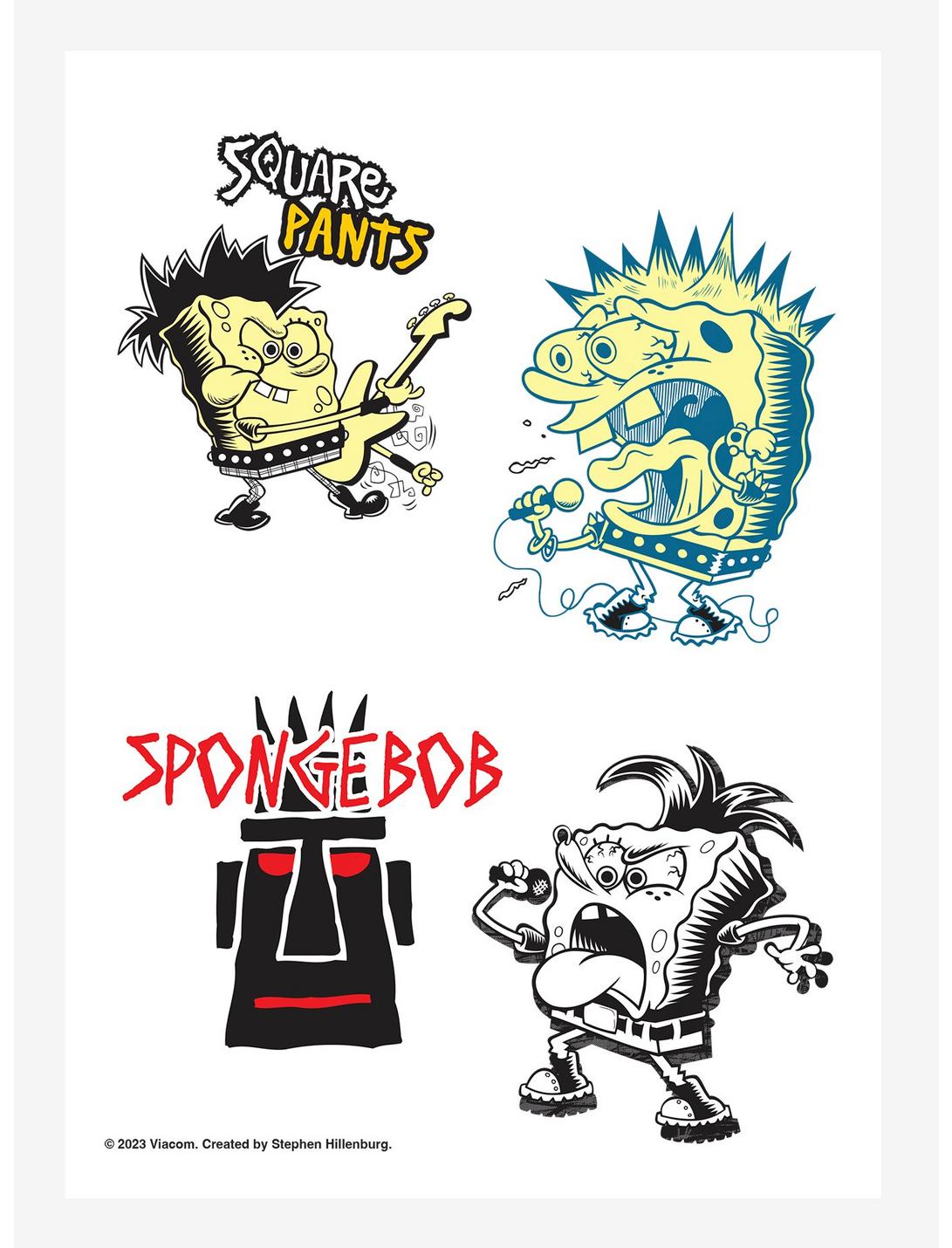 SpongeBob SquarePants Rock On Sticker Sheet, , hi-res