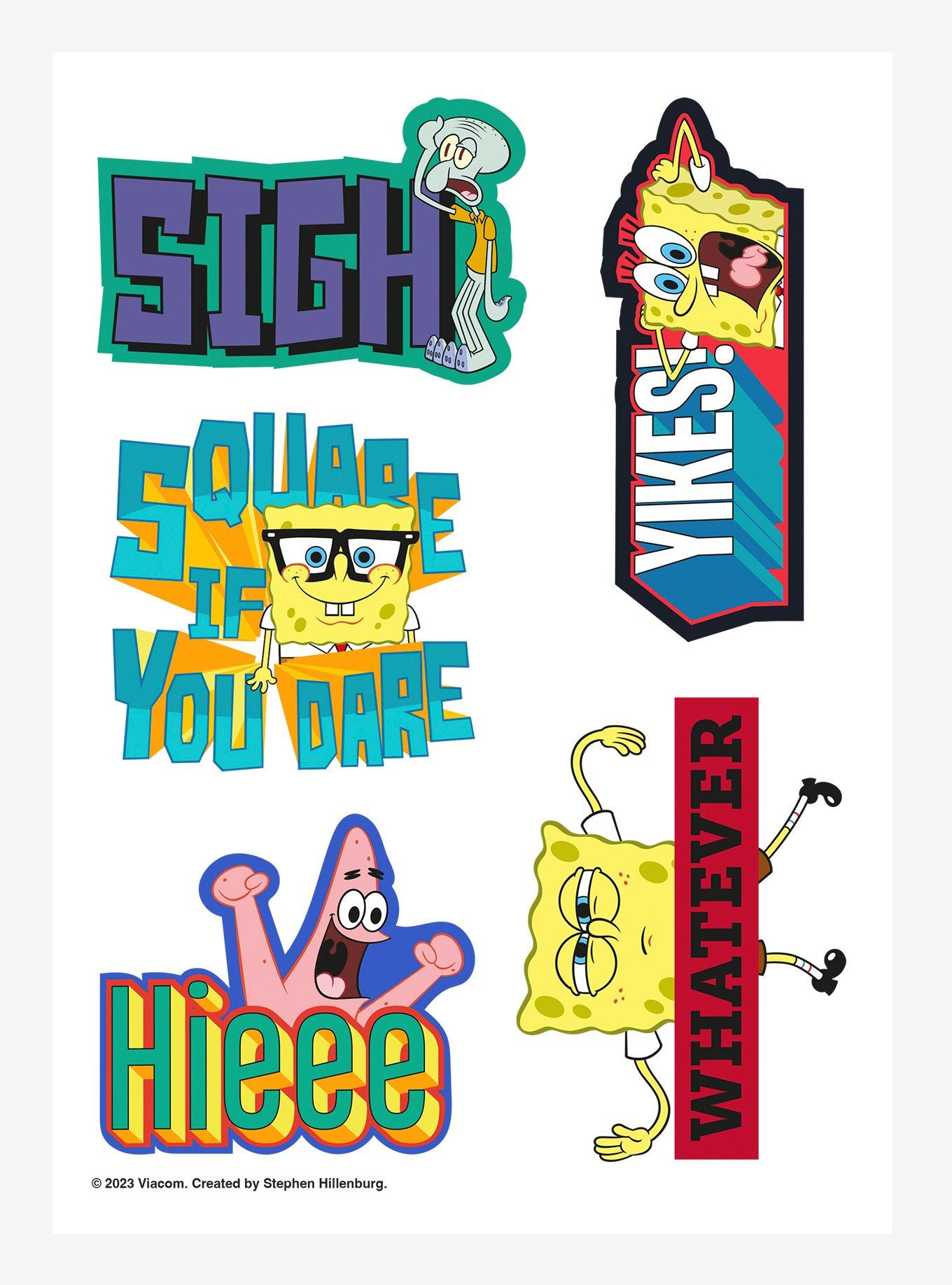 SpongeBob SquarePants Emotion Sticker Sheet, , hi-res