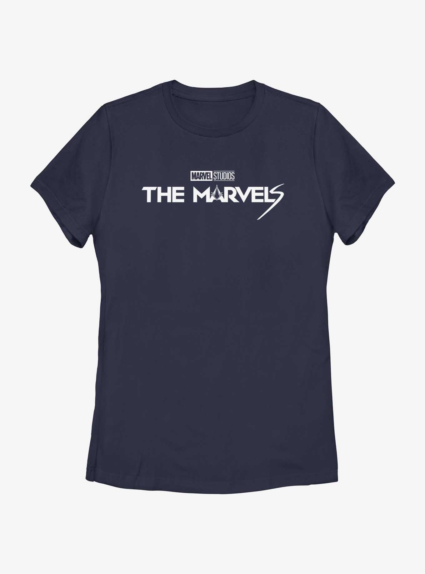 Marvel The Marvels Logo Womens T-Shirt, NAVY, hi-res