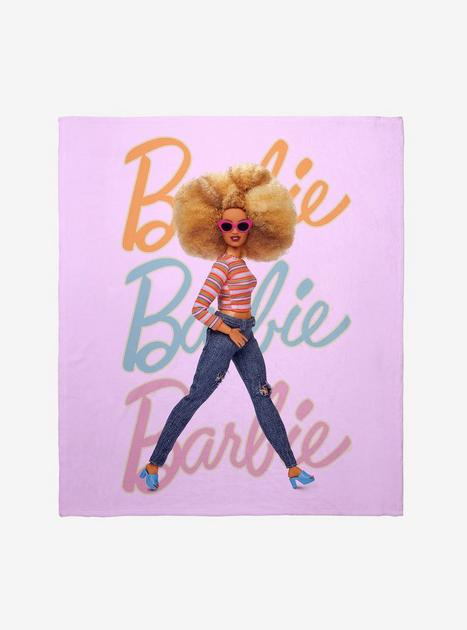 Barbie Retro Style Throw Blanket - WHITE | Hot Topic