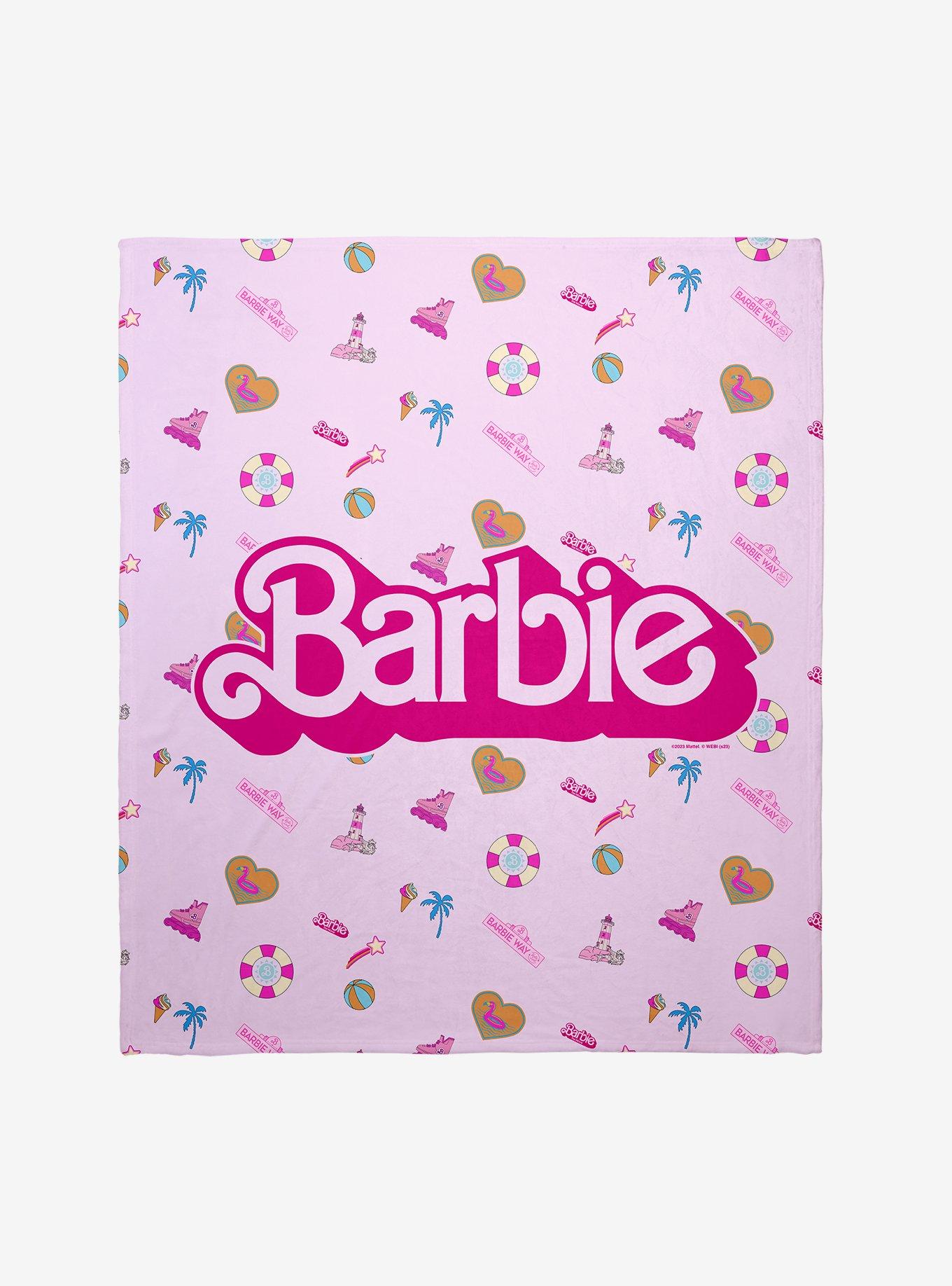 Barbie Kids Fleece Throw Blanket, 46 x60, Pink, Mattel