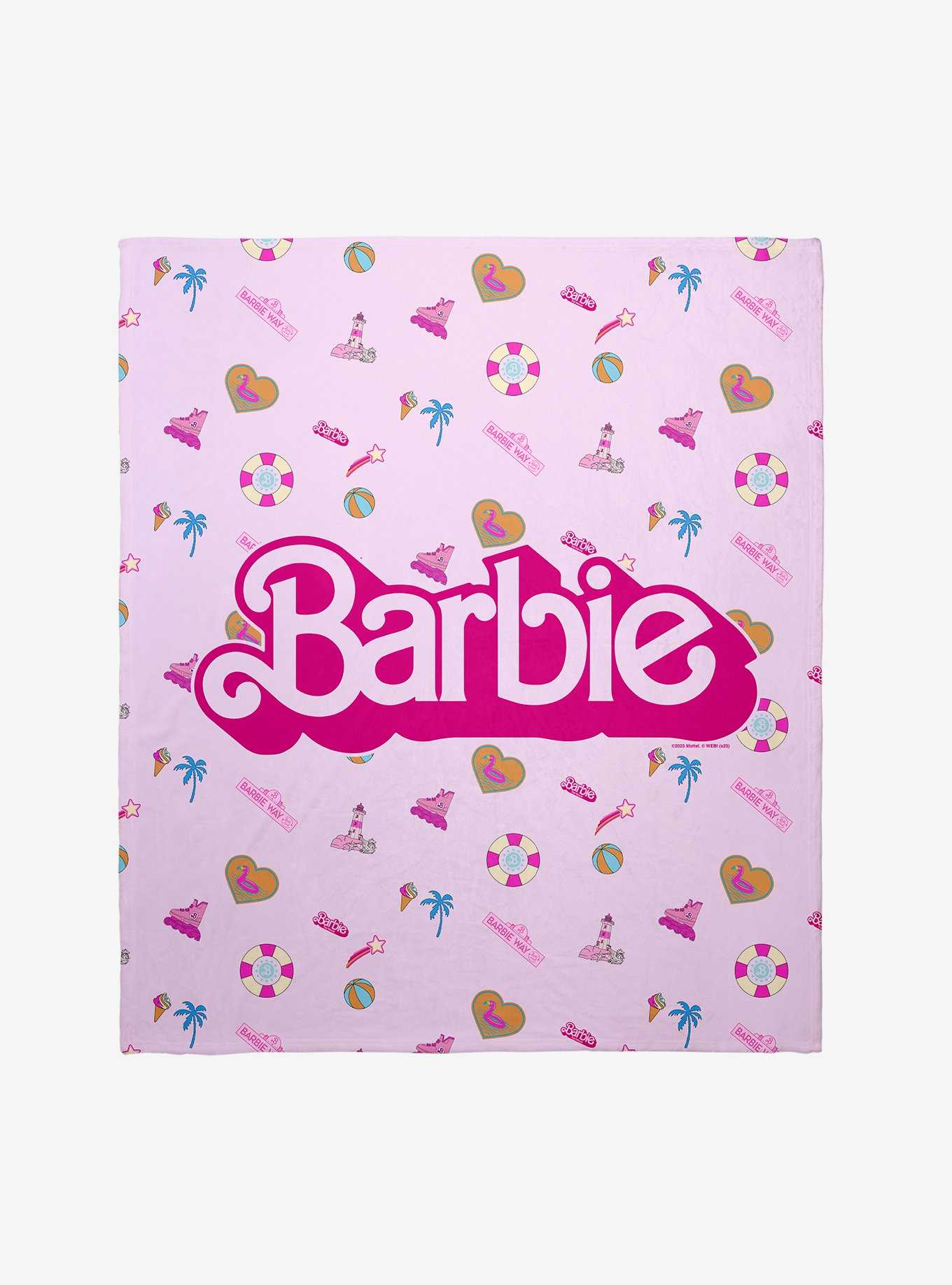 Barbie Malibu Icons Throw Blanket, , hi-res
