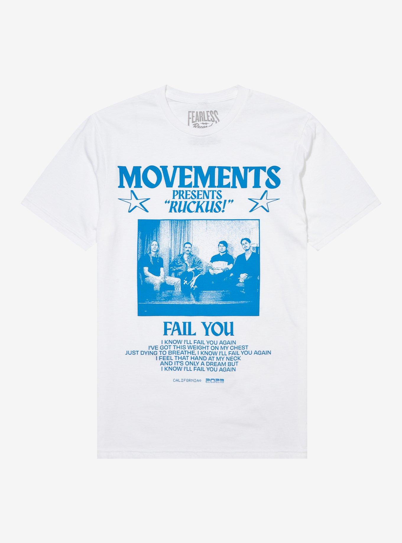 Movements Fail You Lyrics Boyfriend Fit Girls T-Shirt, BRIGHT WHITE, hi-res