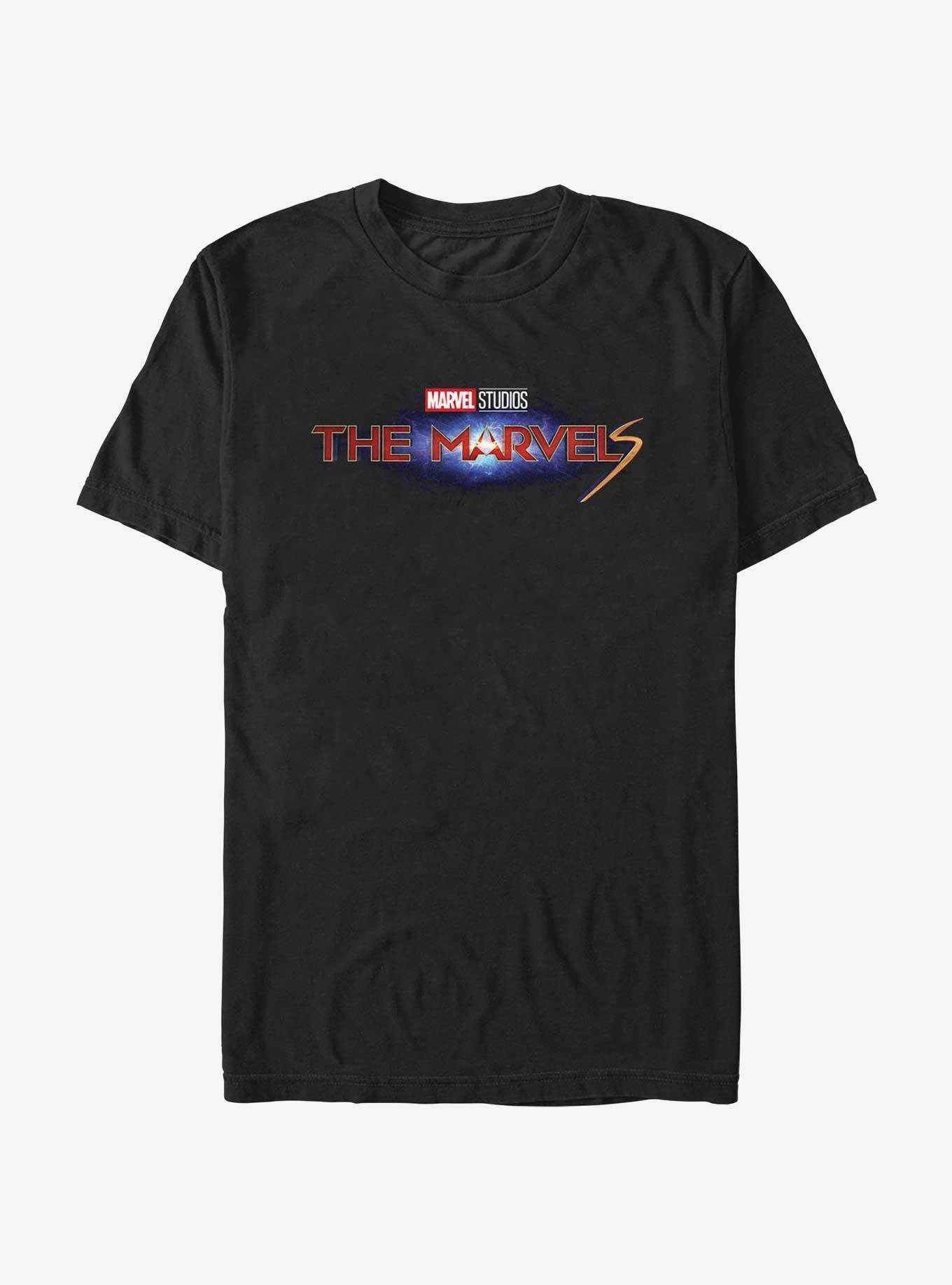 Marvel The Marvels Galaxy Logo T-Shirt, BLACK, hi-res
