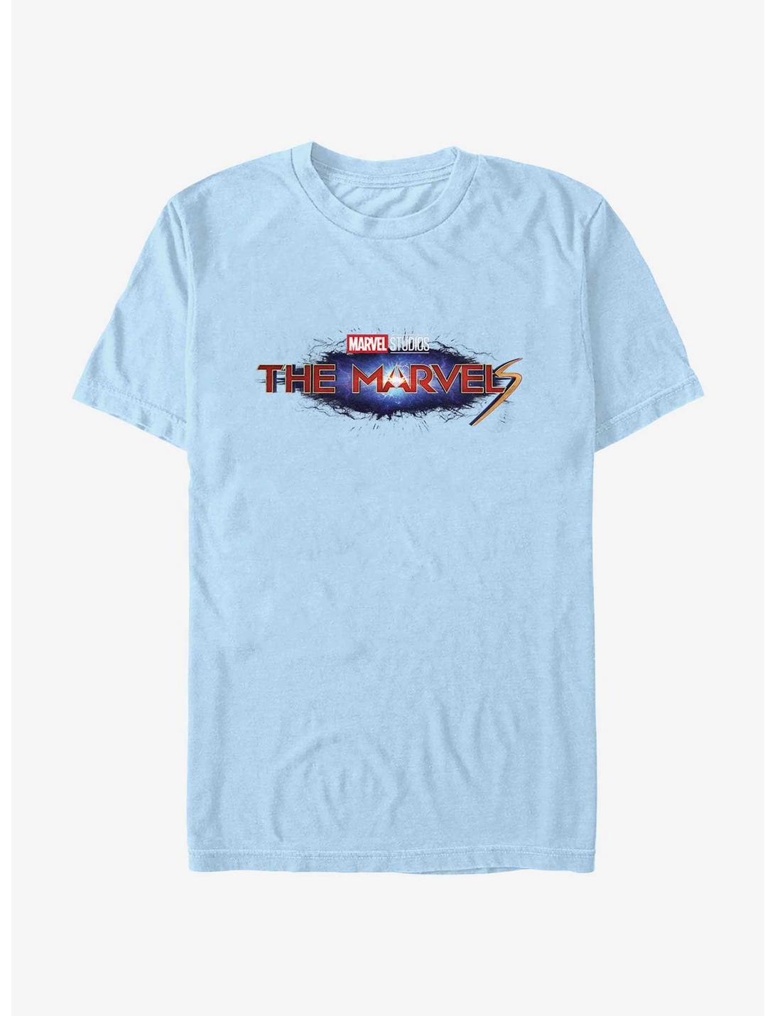 Marvel The Marvels Galaxy Logo T-Shirt, LT BLUE, hi-res