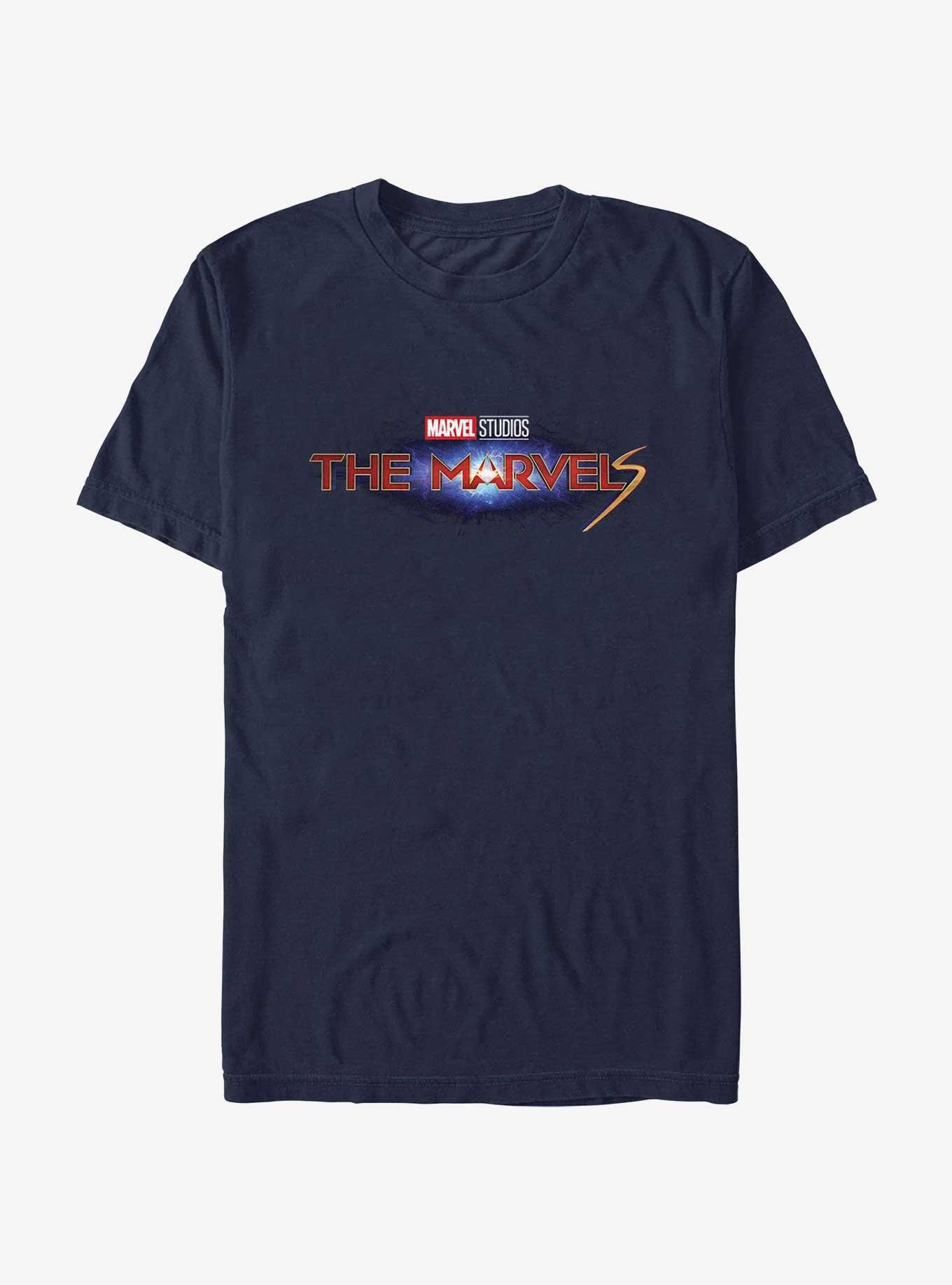 Marvel The Marvels Galaxy Logo T-Shirt, NAVY, hi-res
