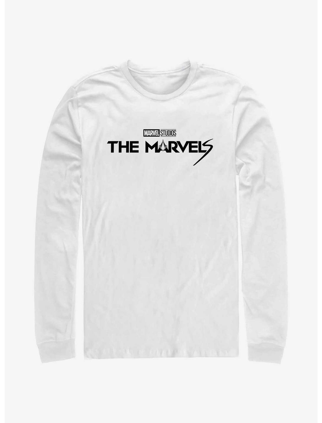 Marvel The Marvels Logo Long-Sleeve T-Shirt, WHITE, hi-res