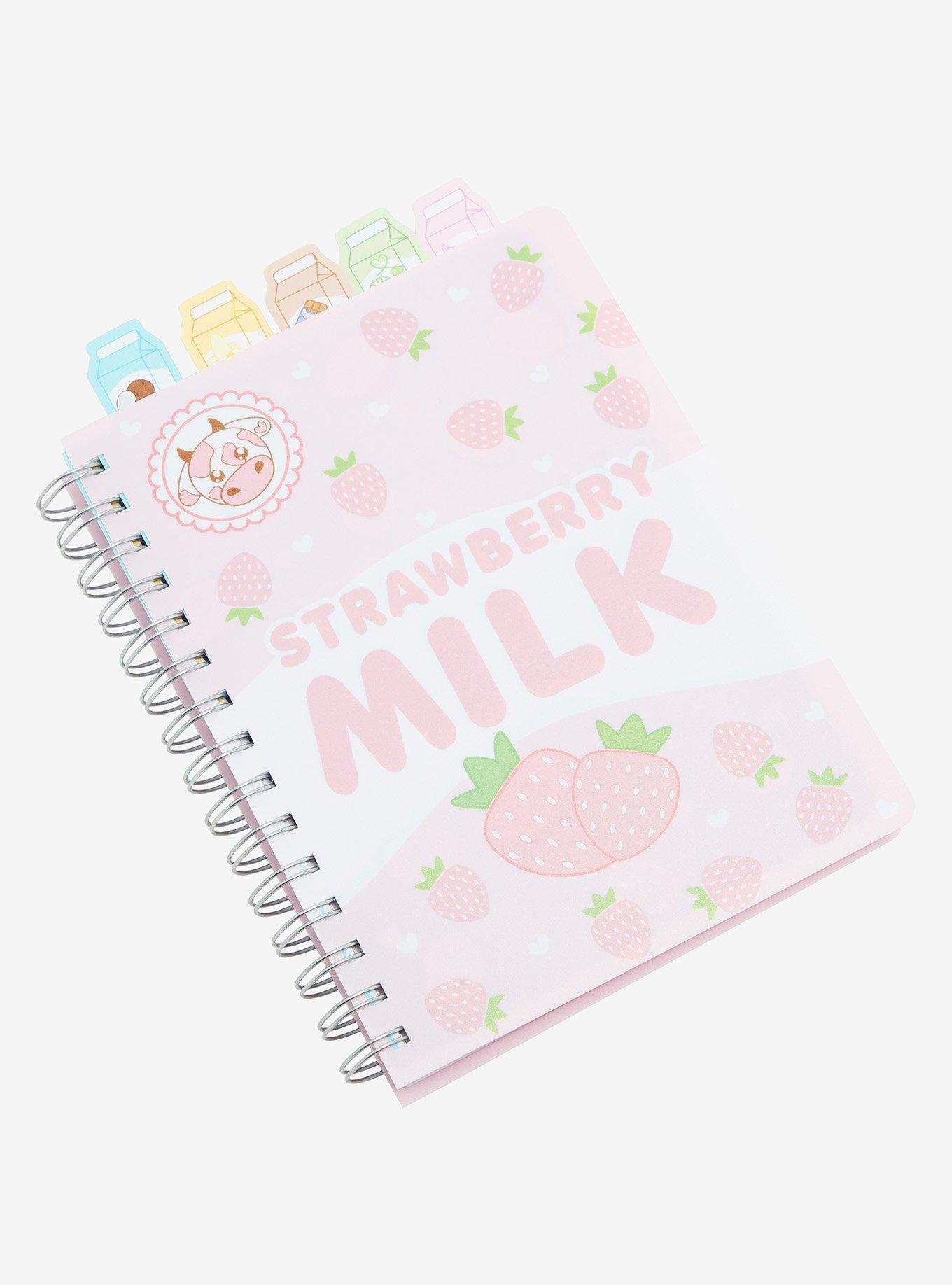 Strawberry Milk Figural Tab Journal, , hi-res