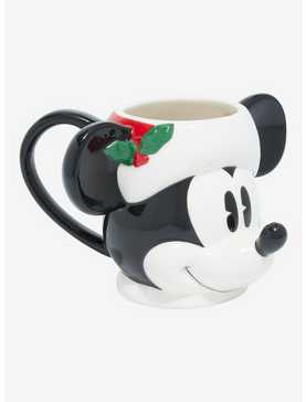 Disney Mickey Mouse Santa Hat Figural Mug, , hi-res