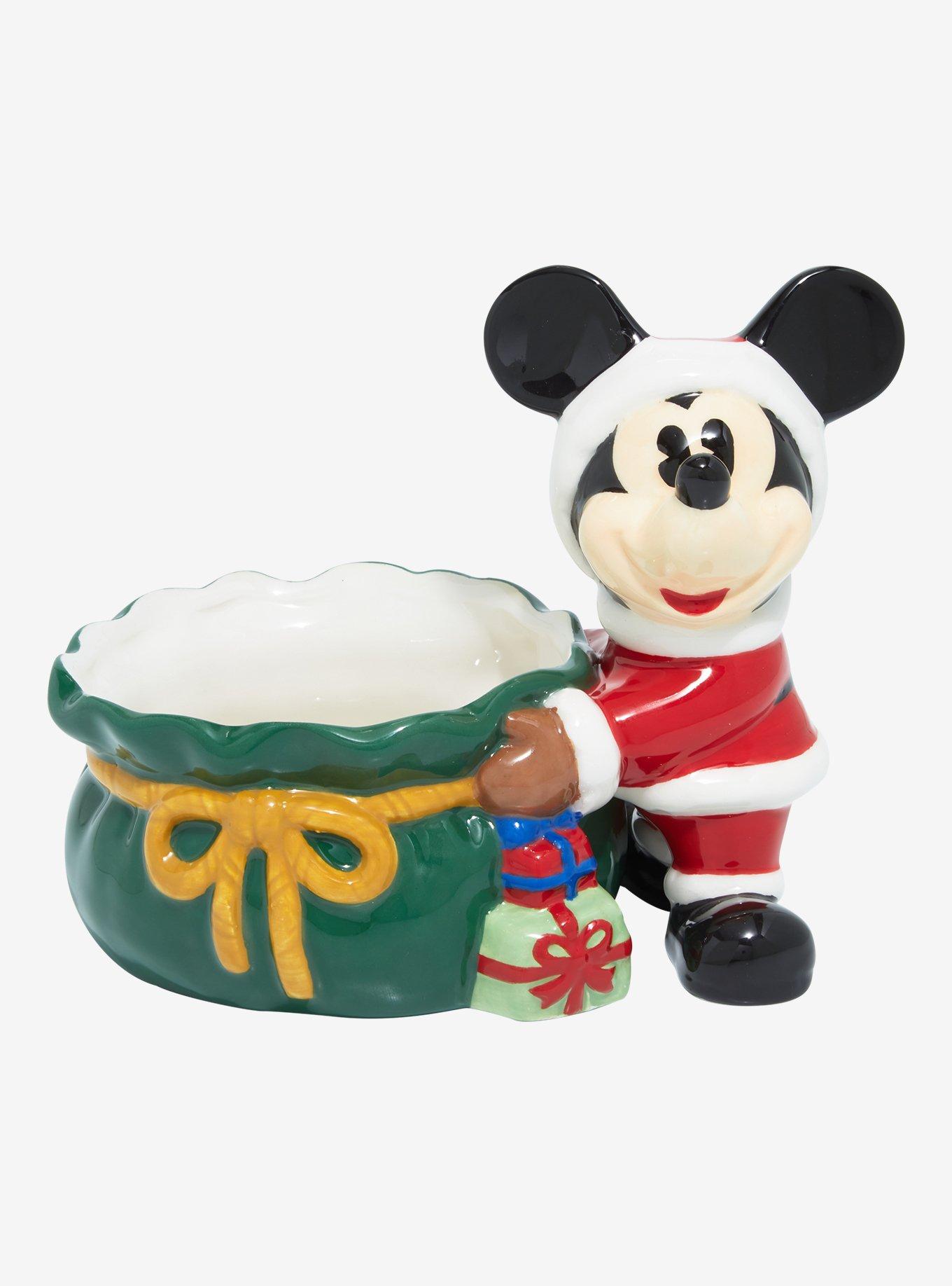 Disney Parks Holiday Mickey and Minnie Santa Good Tidings Large Ceramic Mug  Cup Bowl