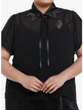 Her Universe Disney The Haunted Mansion Bat Collar Woven Button-Up Plus Size Her Universe Exclusive, , hi-res