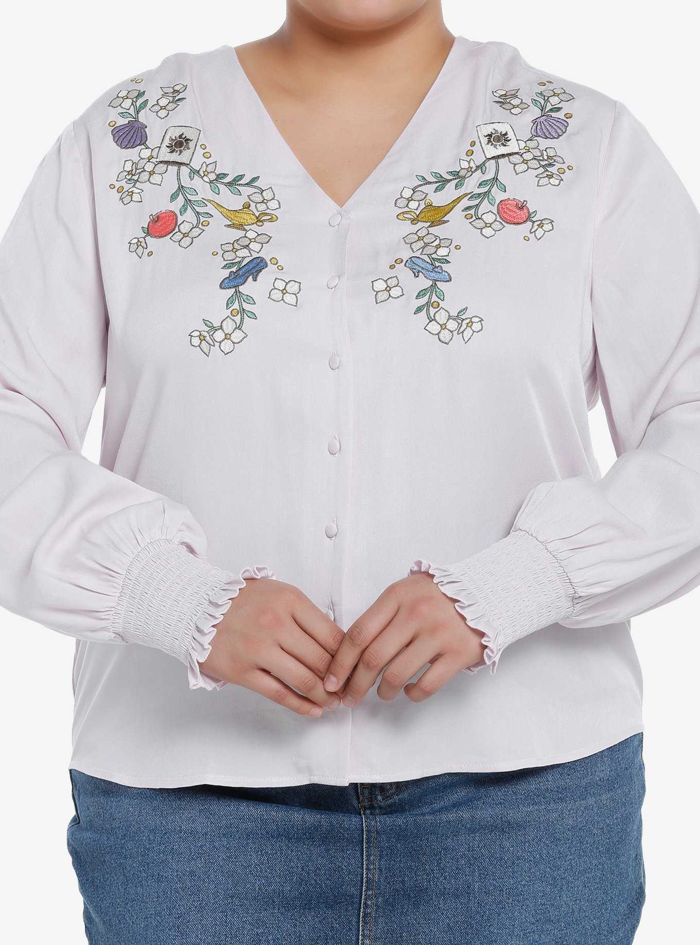 Her Universe Disney Princess Icons Woven Button-Up Plus Size Her Universe Exclusive, , hi-res