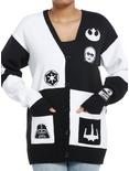 Her Universe Star Wars Rebel & Empire Icons Patchwork Cardigan Her Universe Exclusive, BLACK  WHITE, hi-res