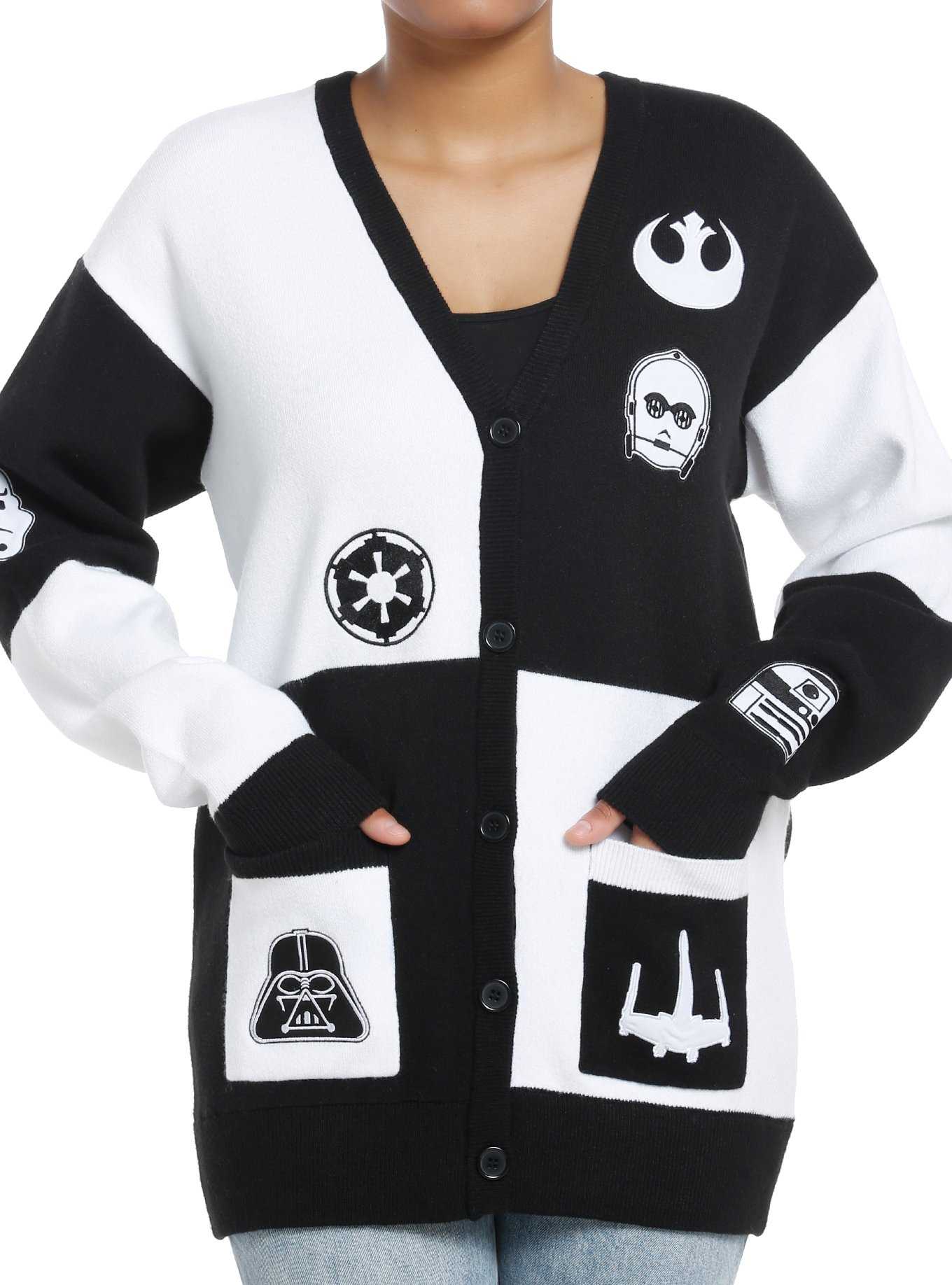 Her Universe Star Wars Rebel & Empire Icons Patchwork Cardigan Her Universe Exclusive, , hi-res