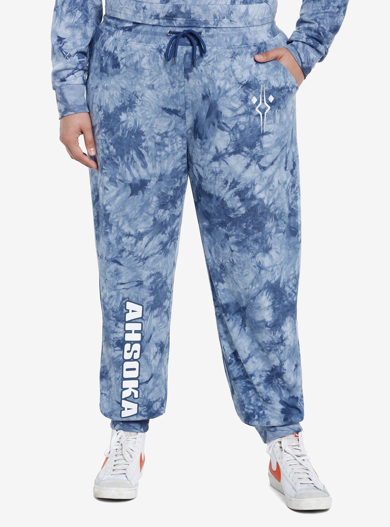 Her Universe Star Wars Ahsoka Fulcrum Tie-Dye Jogger Pants Plus Size Her Universe Exclusive, , hi-res