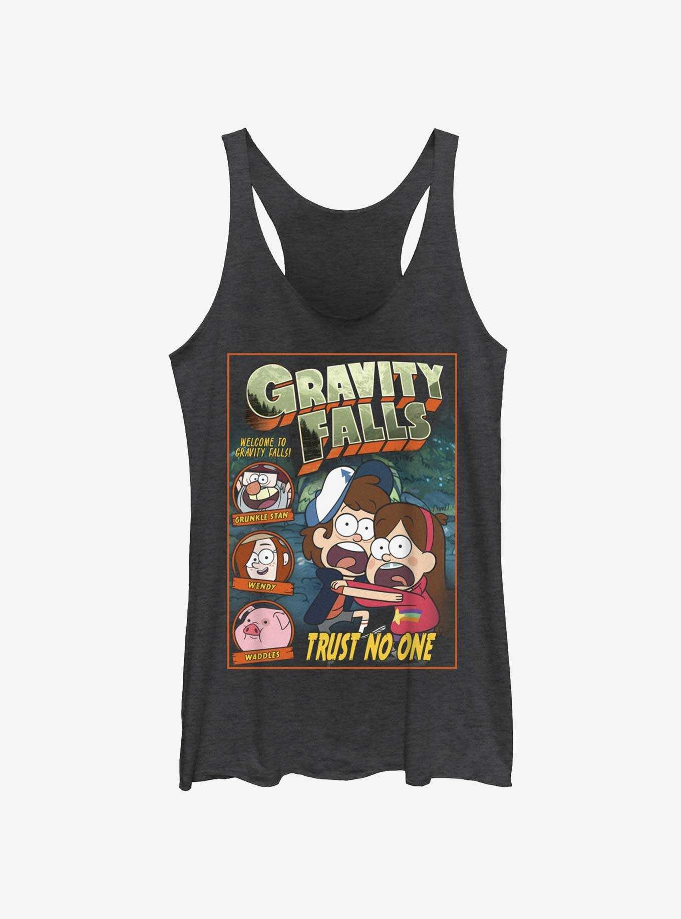Disney Gravity Falls Trust No One Comic Cover Womens Tank Top, , hi-res
