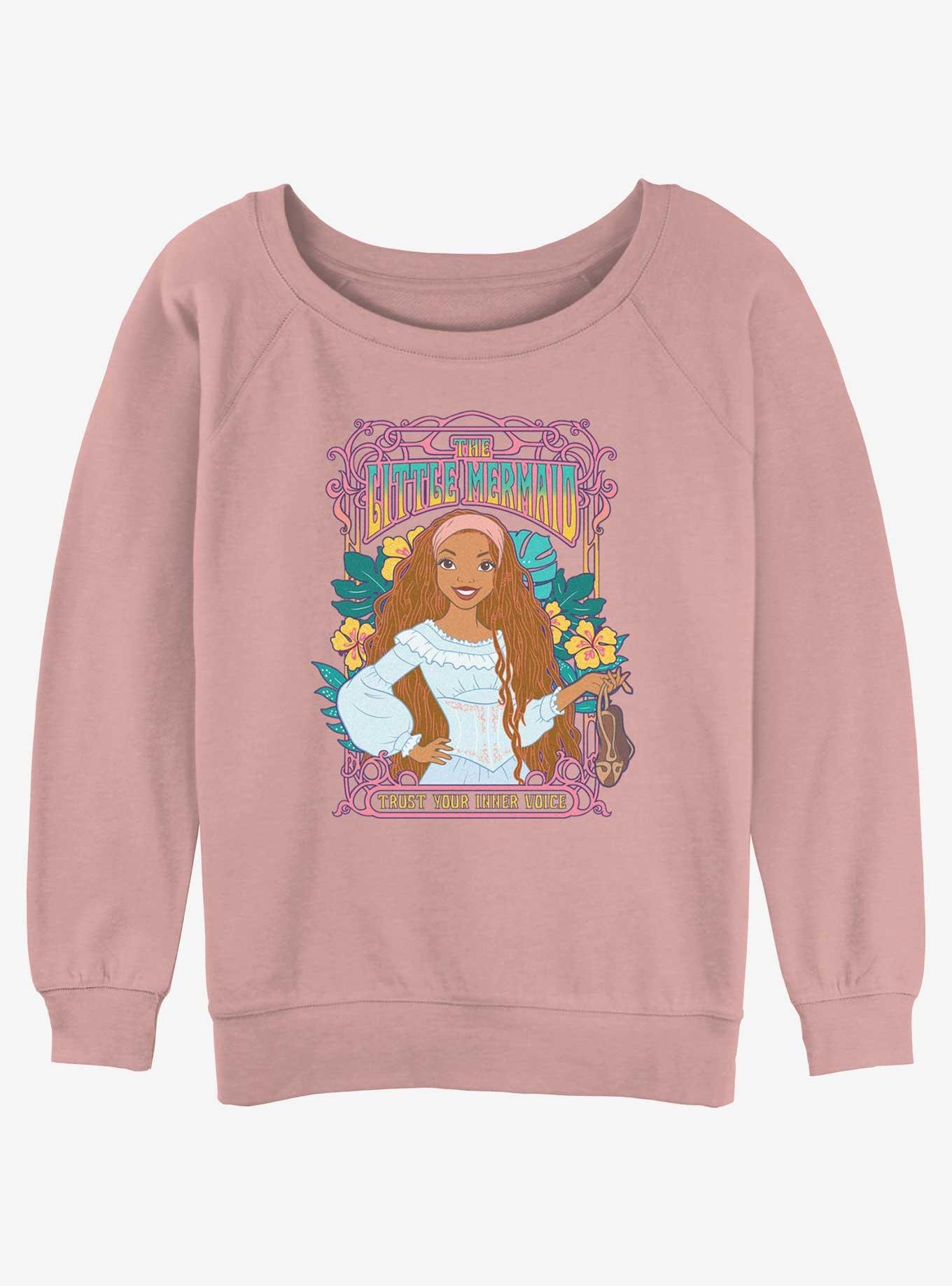 Disney The Little Mermaid Live Action Ariel Trust Your Inner Voice Womens Slouchy Sweatshirt, , hi-res