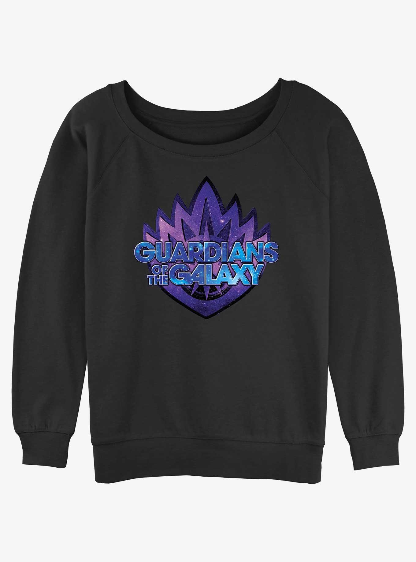 Marvel Guardians of the Galaxy Vol. 3 Galactic Badge Womens Slouchy Sweatshirt, BLACK, hi-res