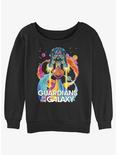 Marvel Guardians of the Galaxy Vol. 3 Psychedelic Ship Womens Slouchy Sweatshirt, BLACK, hi-res