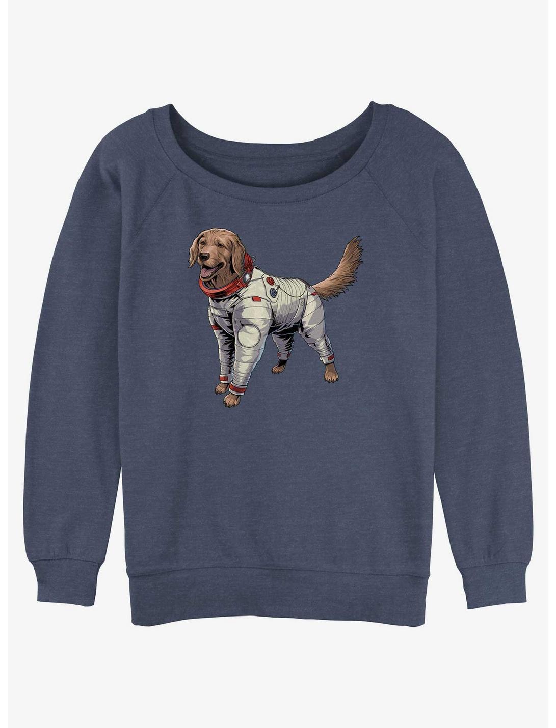 Marvel Guardians of the Galaxy Vol. 3 Cosmo The Space Dog Womens Slouchy Sweatshirt, BLUEHTR, hi-res