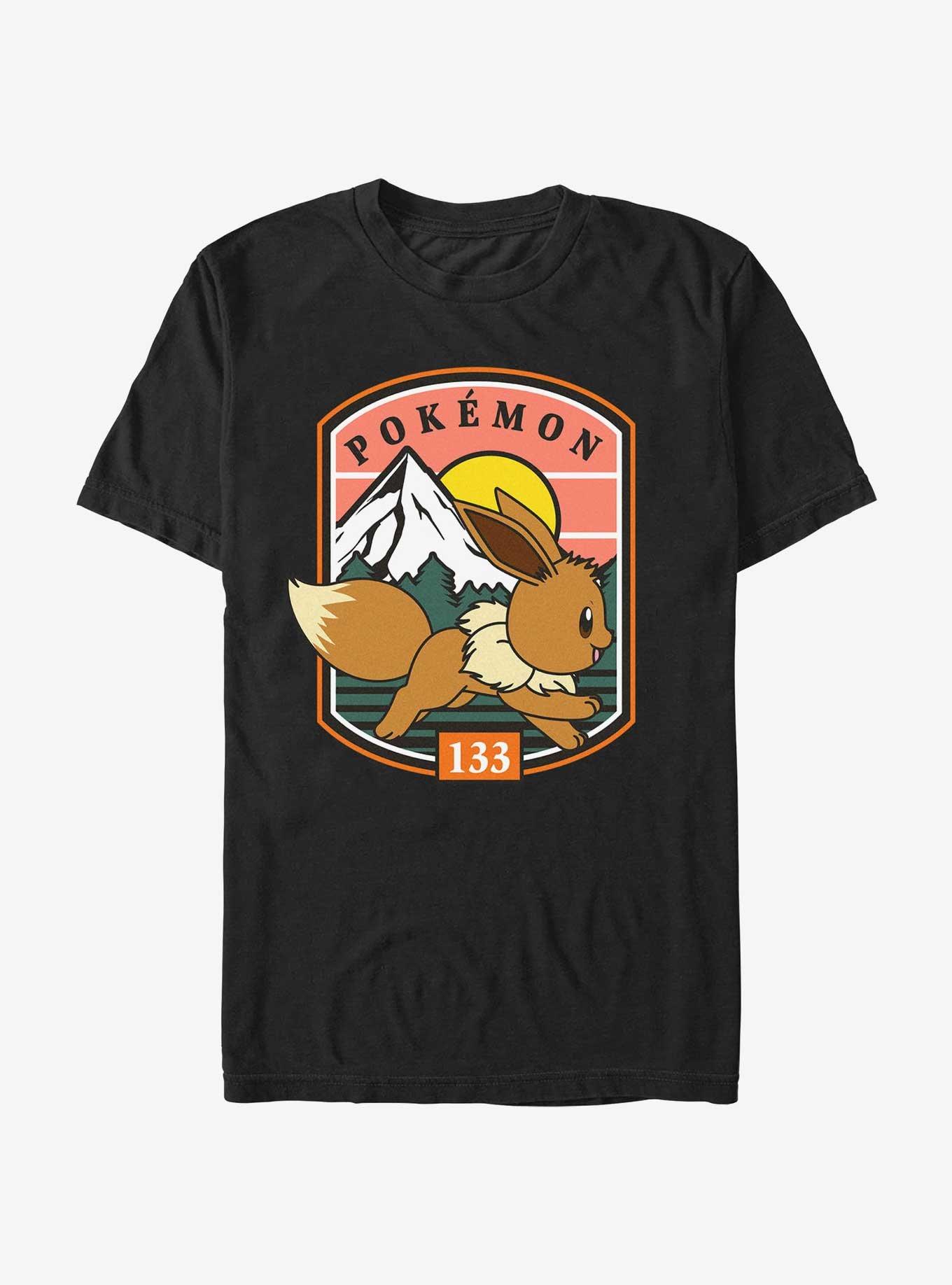 Pokemon Eevee Out For A Run T-Shirt, BLACK, hi-res