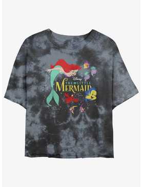 Disney The Little Mermaid Movie Poster Tie-Dye Womens Crop T-Shirt, , hi-res