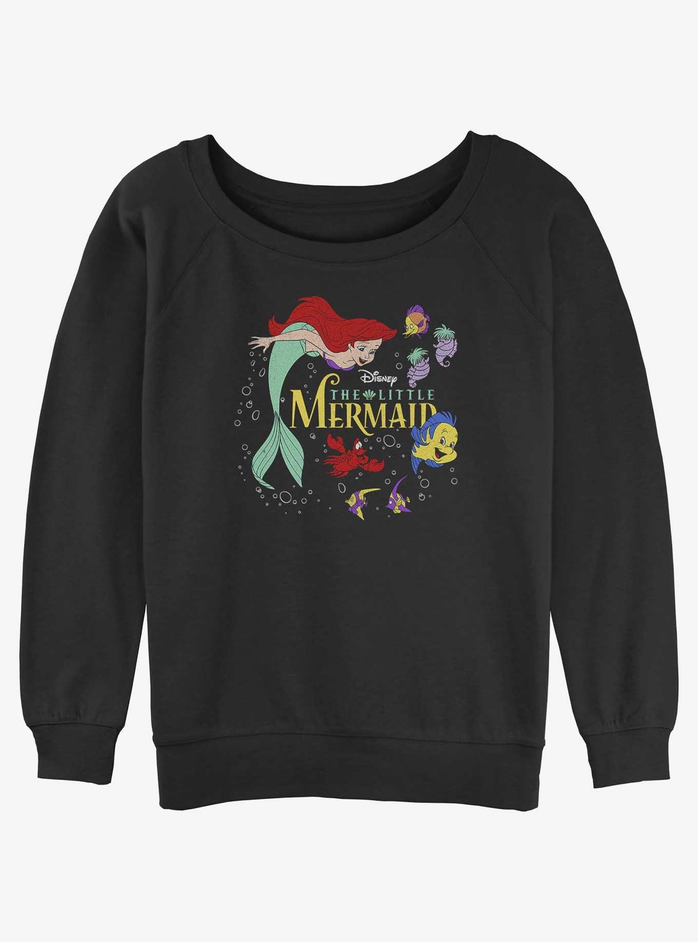 Disney The Little Mermaid Movie Poster Womens Slouchy Sweatshirt, , hi-res