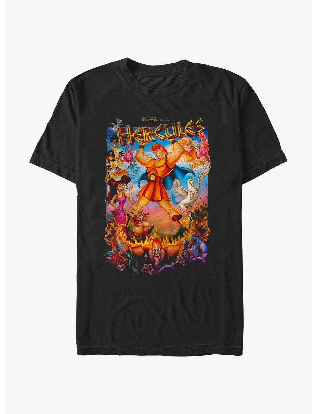 Disney Hercules Movie Poster T-Shirt, BLACK, hi-res