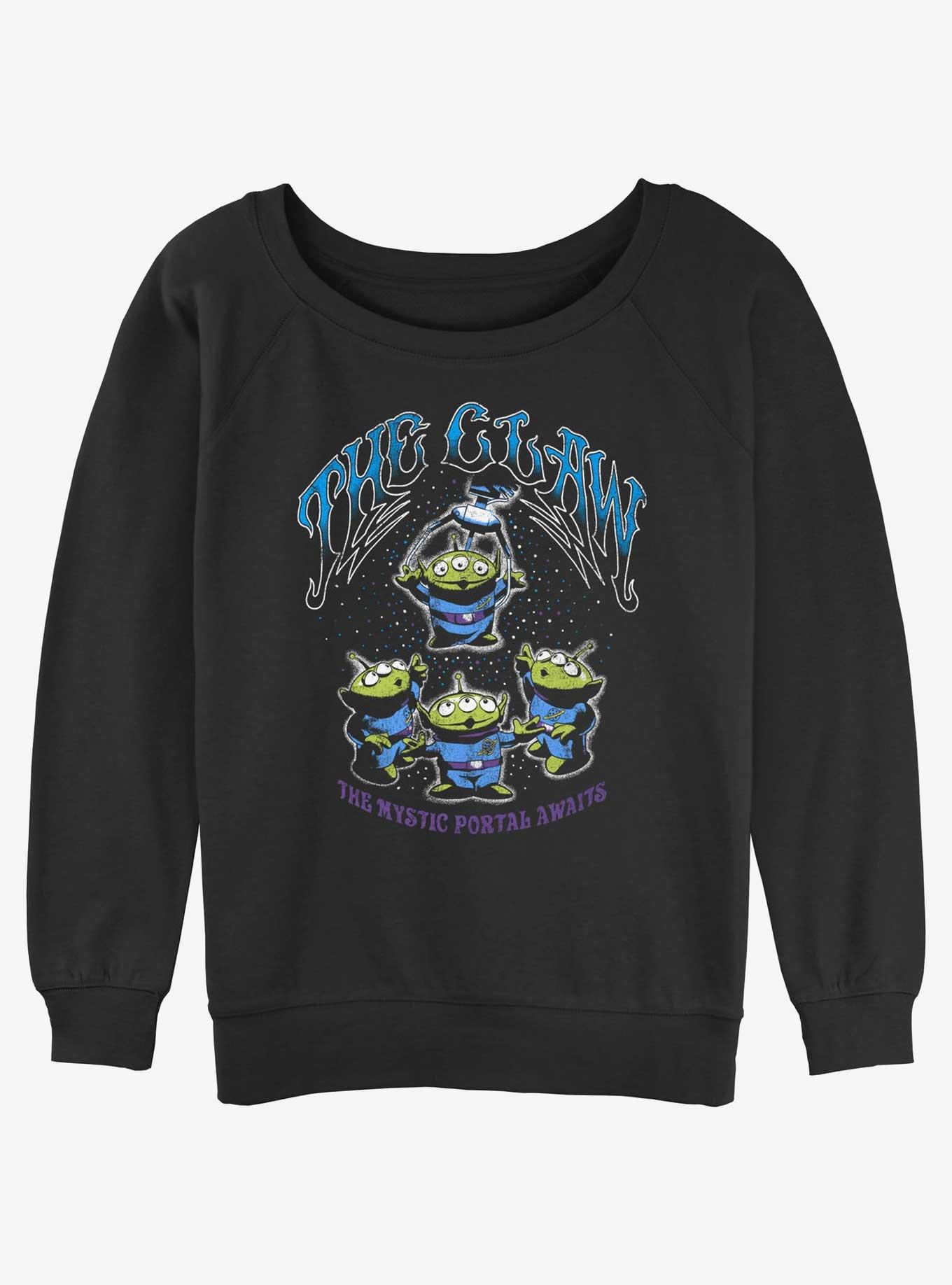 Disney Pixar Toy Story The Claw and Aliens Mystic Portal Womens Slouchy Sweatshirt, BLACK, hi-res