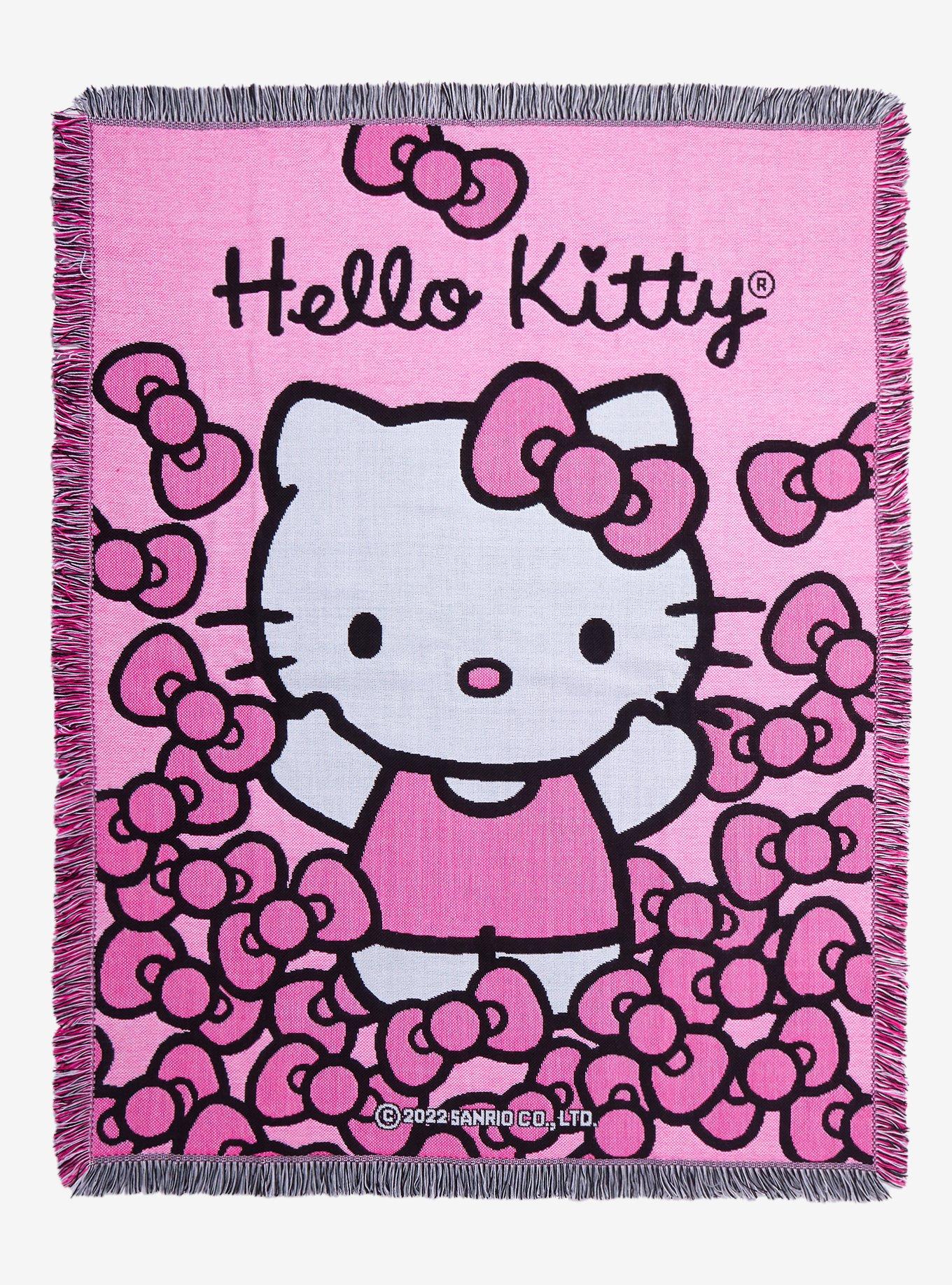 Hello Kitty Bows Tapestry Throw Blanket, , hi-res
