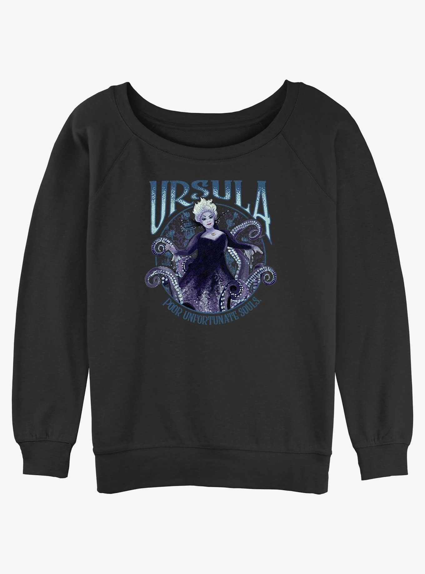 Disney The Little Mermaid Live Action Ursula Poor Unfortunate Souls Womens Slouchy Sweatshirt, BLACK, hi-res