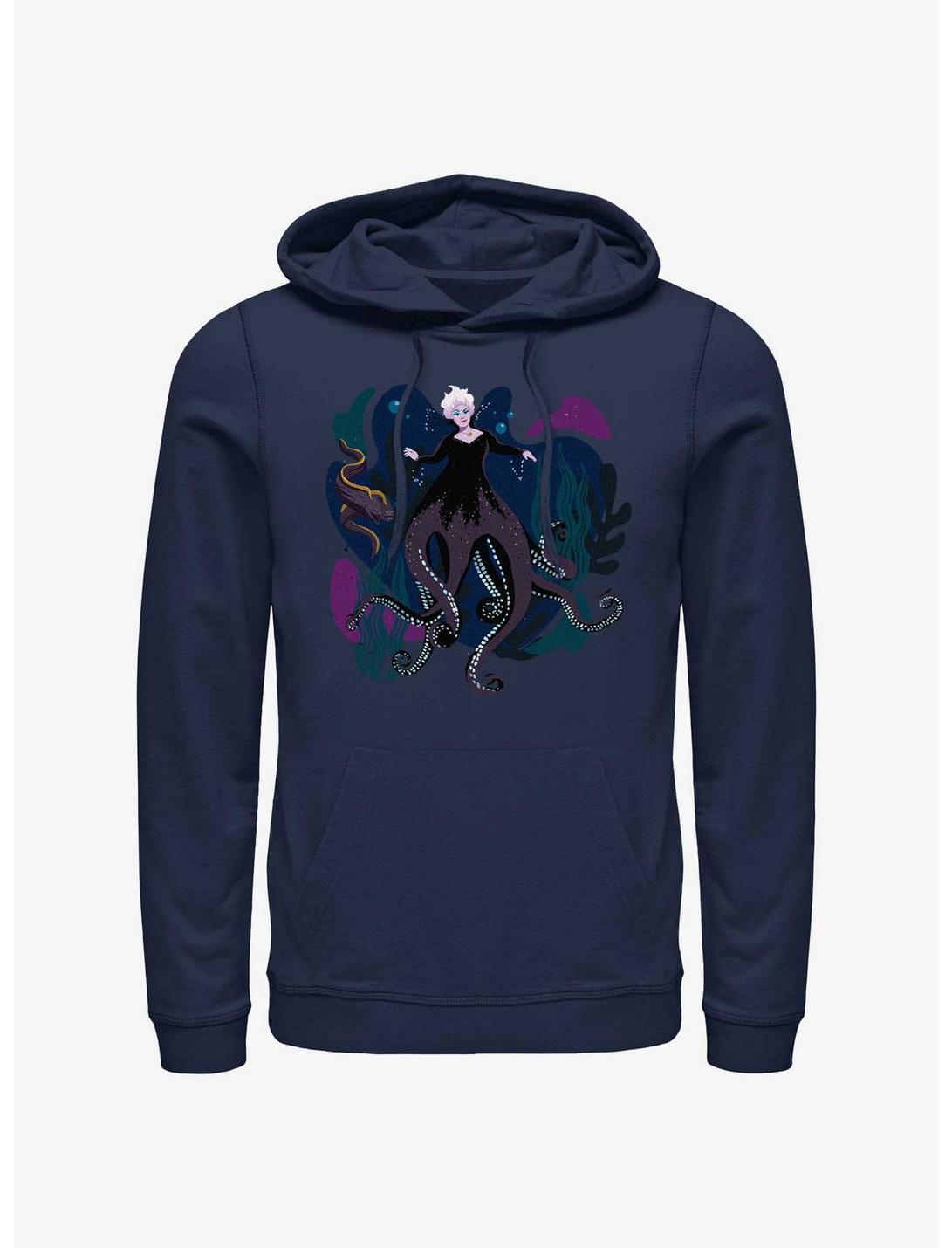 Disney The Little Mermaid Live Action Ursula With Flotsam and Jetsam Hoodie, NAVY, hi-res