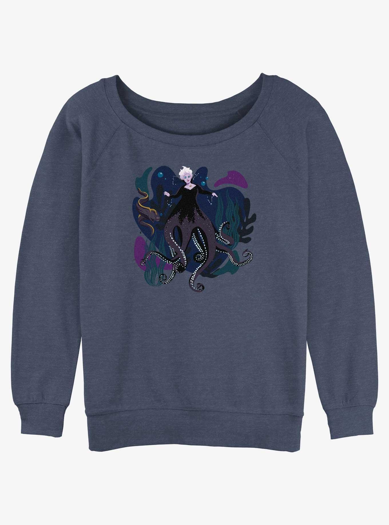 Disney The Little Mermaid Live Action Ursula With Flotsam and Jetsam Womens Slouchy Sweatshirt, BLUEHTR, hi-res